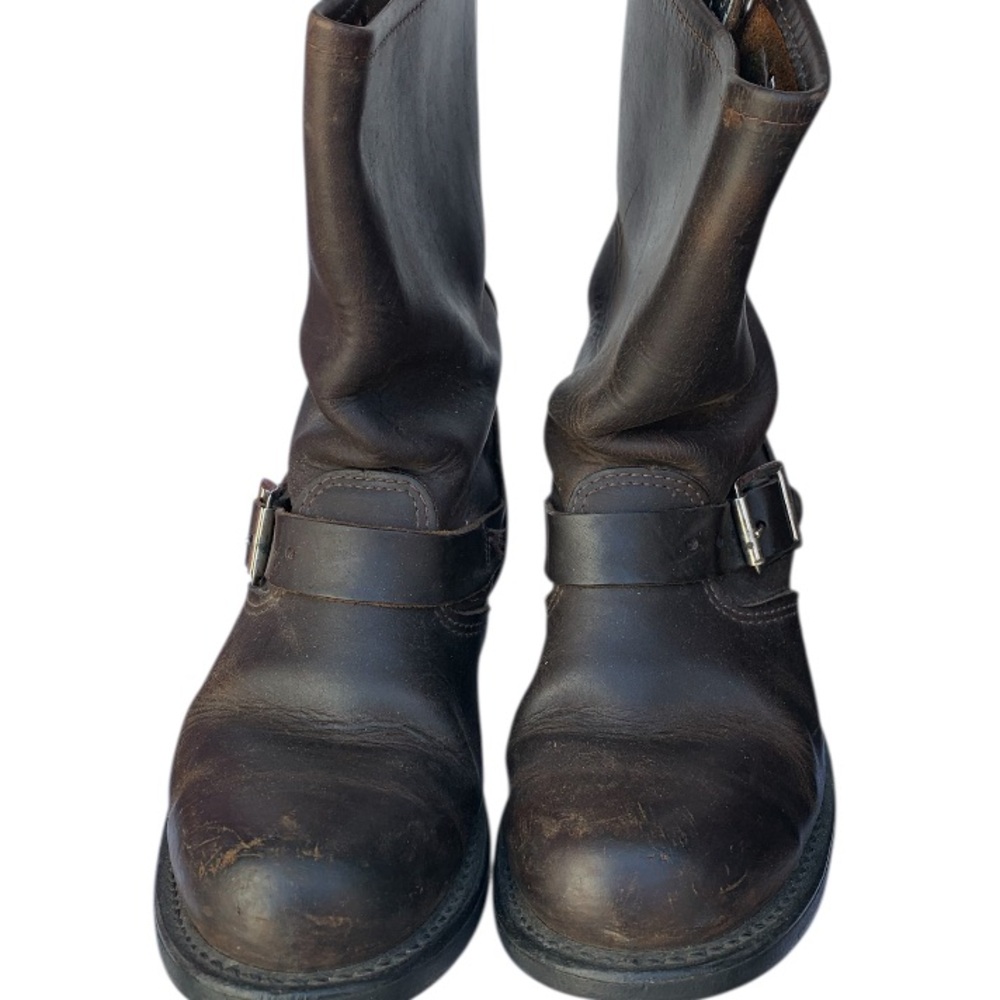 Women’s Brown Leather Harness Boots